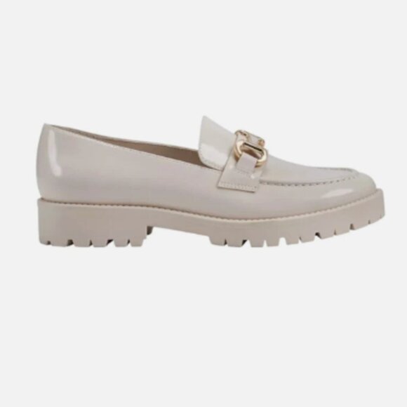 NEW Bandolino Franny Chunky Lug Soles Gold Handwear Slip-On Shoes Loafer 7 Cream - Picture 15 of 16